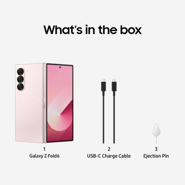 SAMSUNG Galaxy Z Fold 6 AI Cell Phone, 512GB Unlocked Android Smartphone, Circle to Search, Handsfree Live Interpreter, AI Photo Edits, Large Screen, 2024, US 1 Yr Manufacturer Warranty, Pink - Image 2