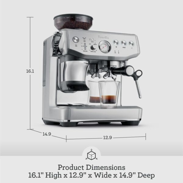 Breville Barista Express Impress Espresso Machine BES876BSS, Brushed Stainless Steel - Image 5