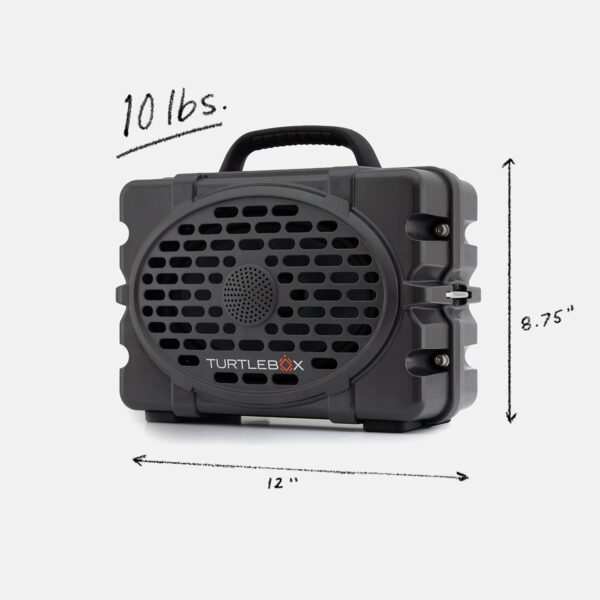 Turtlebox Original Gen 3: Portable Outdoor Bluetooth Speaker – Ultra-Loud (120dB), Waterproof (IP67), Rugged, Impact-Resistant, 3-Day Battery | Party Mode: Unlimited Pairing for Stereo Sound, Gray - Image 4