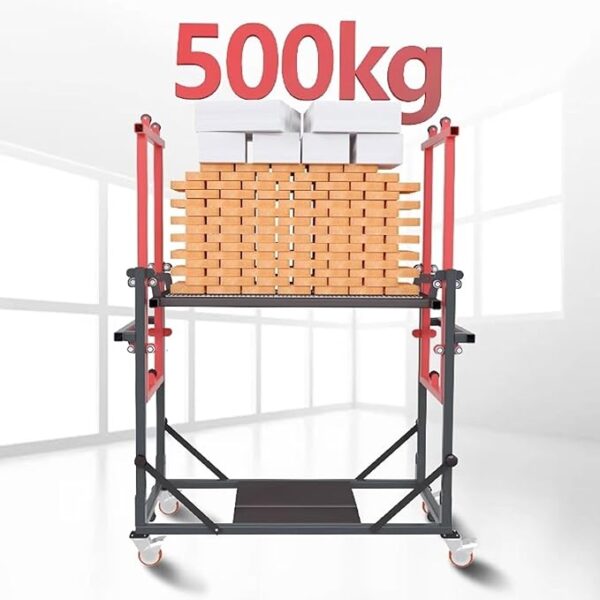 Electric Scaffolding Lift Table, Mobile Non-Slip Lifting Platform Ladder, 500KG/1,102LBS Capacity, for Ceiling Cleaning & Painting (Rise Height: 6M/19.8FT) - Image 2