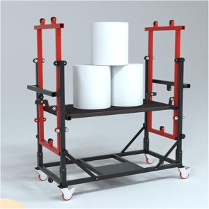 Electric Scaffolding Lift Table, Mobile Non-Slip Lifting Platform Ladder, 500KG/1,102LBS Capacity, for Ceiling Cleaning & Painting (Rise Height: 6M/19.8FT)