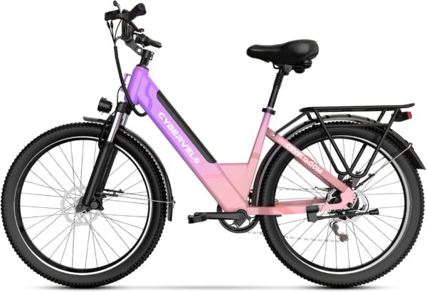 1000 Peak Electric Bike for Adults,up 80 Miles Removable Battery Ebike, 26" Electric E Bike with 7-Speed,Adult Electric Bicycles for Commute Beach Snow Womens All Terrain - Image 17