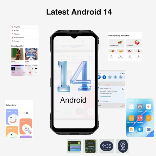 DOOGEE V MAX Plus(2024) 5G Rugged Smartphone, 22000mAh 36GB+512GB Android 14 Rugged Phone, 200MP+32MP+20MP Night Vision Rugged Cell Phone, 6.58" FHD+120Hz IPS Screen, IP68/IP69K Waterproof Phone, NFC/OTG - Image 6