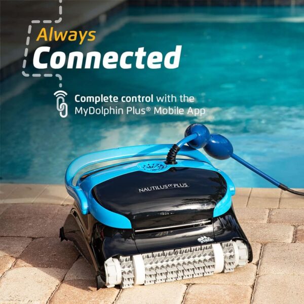 Dolphin Nautilus CC Plus Wi-Fi Automatic Robotic Pool Vacuum Cleaner, Always Cleaning, Never Charging, with Wall Climbing Scrubber Brush, Ideal for In-Ground Pools up to 50 FT in Length - Image 8