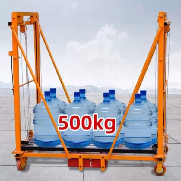 Electric Scaffolding Lift Platform – Mobile Folding Telescopic Scaffold, 5m/16.4ft Height, 500kg/1100lbs Capacity for Aerial Work - Image 6