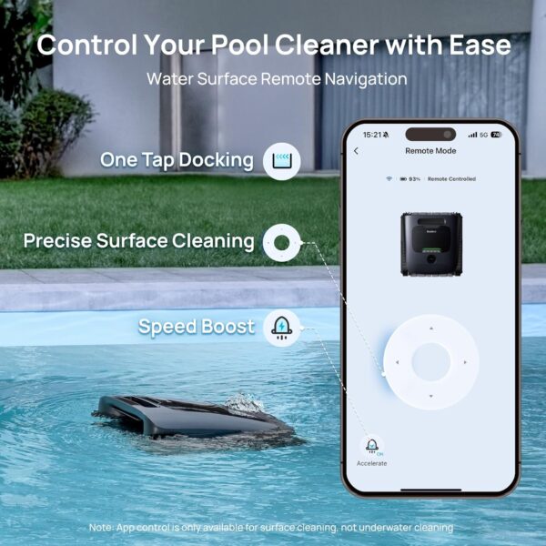 Beatbot AquaSense 2 Ultra Cordless Robotic Pool Cleaner for Complex Pools, Pool Mapping with AI Camera, 5-in-1 Cleaning, Smart Surface Parking, Pool Skimmer, Water Clarification – Midnight Blue - Image 9