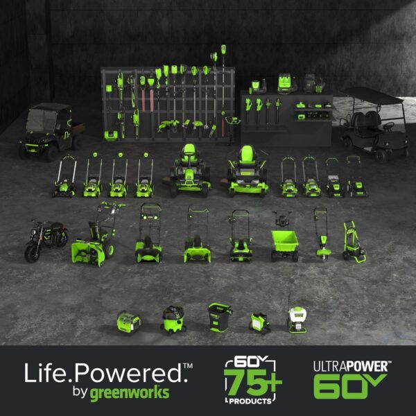 Greenworks 60V 17" Brushless (Push) Lawn Mower, 4.0Ah Battery and 3A Charger - Image 13