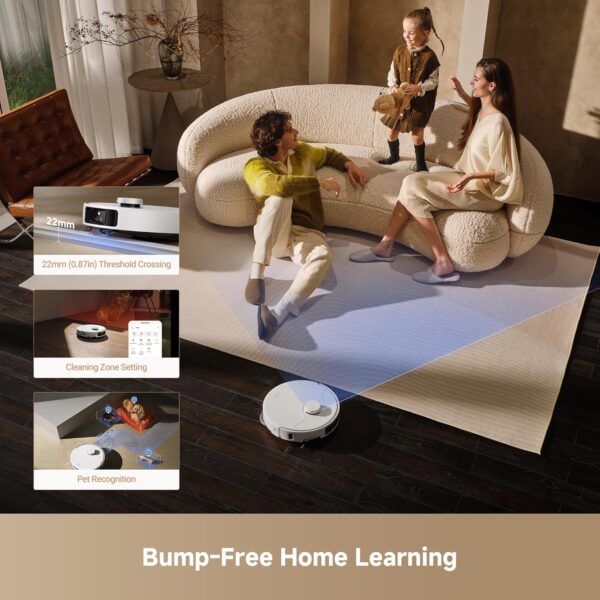 Mova P50 Pro Ultra Robot Vacuum with Removable & Liftable Mop, 19,000Pa Suction with Anti-Tangle Brush, Side Brush Extensive Cleaning, 167℉ Mop & Washboard Self Drying & Cleaning, Auto Empty & Refill - Image 7