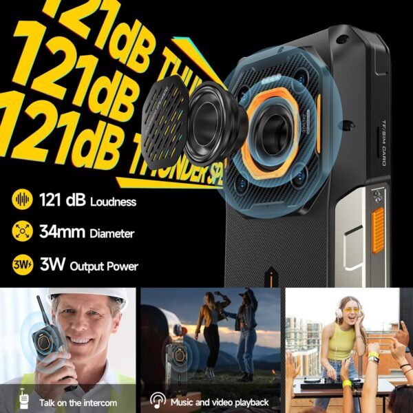 Ulefone Armor 26 Ultra Walkie Talkie 5G Rugged Phone, MTK Dimensity 8020 24GB+512GB, 200MP Quad Camera, 15600mAh(120W), 33W Dock Charging, 121dB Speaker, 6.78" FHD+ Corning Gorilla Screen, Android 13 - Image 8