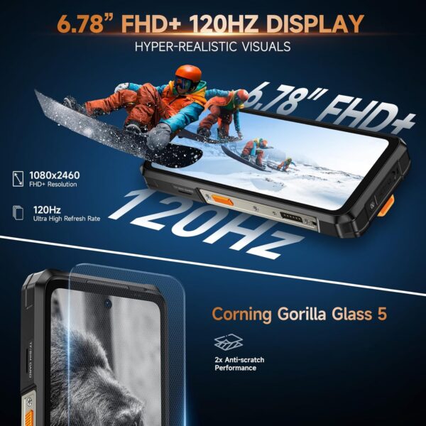 Ulefone Armor 26 Ultra Walkie Talkie 5G Rugged Phone, MTK Dimensity 8020 24GB+512GB, 200MP Quad Camera, 15600mAh(120W), 33W Dock Charging, 121dB Speaker, 6.78" FHD+ Corning Gorilla Screen, Android 13 - Image 5