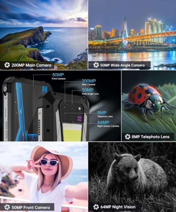 8849 Tank 3 Pro Rugged Smartphone 2024, 23800mAh Rugged Projector Phone 97dB Loud Speaker, 36GB+512GB Dual Sim 5G Android 14 Unlocked Mobile Cell Phones 6.79" Big Screen, Camping Light/2TB Expand/OTG - Image 7