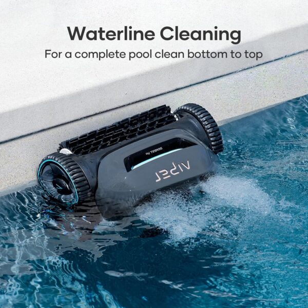 AIPER Cordless Robotic Pool Cleaner, WavePath Navigation, Wall-Climbing, Quad-Motor, 150 mins Runtime for Inground Pools up to 1,600 sq.ft, Seagull Pro ZT6002 - Image 2