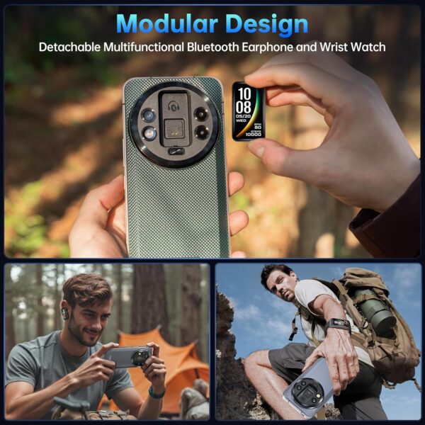 OUKITEL WP200 Pro Rugged Smartphone Unlocked Android 15-72GB+1TB Rugged Phone, 6.7" FHD+ Phone, 108MP Main Camera 8800mAh Battery, IP68/IP69K Cell Phone 5G Dual SIM NFC/OTG/BT5.3/120Hz/WIFI6, Green - Image 6